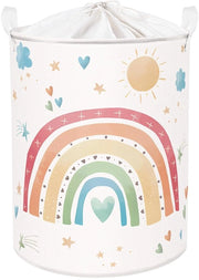 Cestino di Raccogli Abbigliamento Colorato con Maniglia per Bambina con Ruota per Bambino per Bagno, 40 * 50 cm