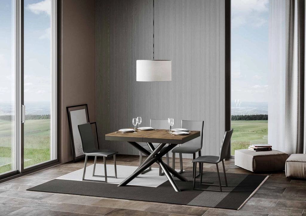 Tavolo Allungabile 120-224x90x80 cm Famas Evolution Noce