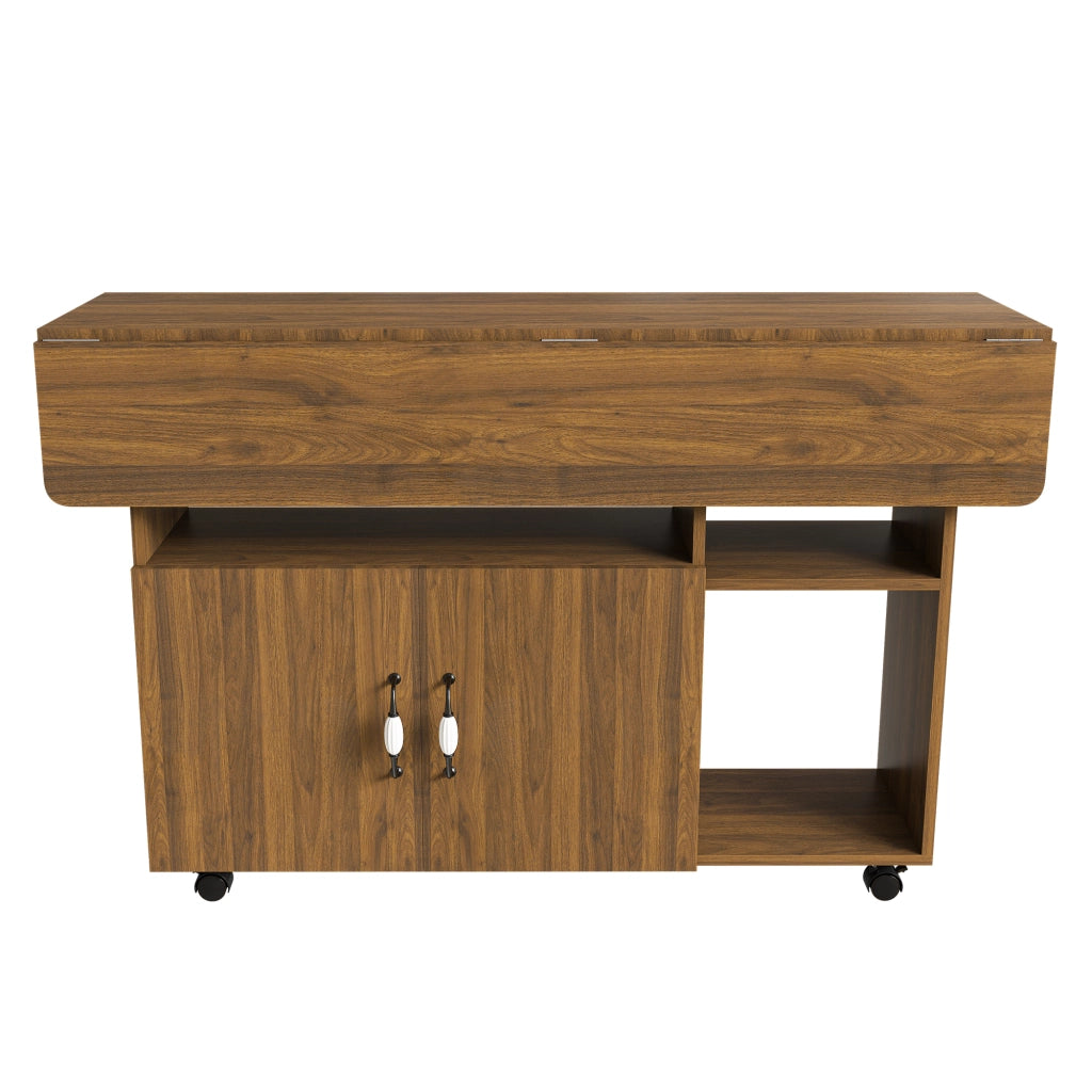 Tavolo pieghevole 3 in 1 mobile in MDF noce