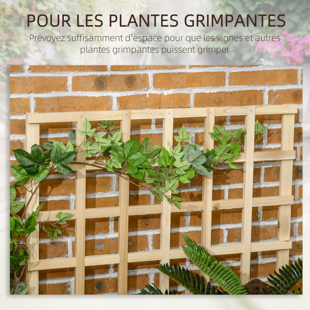 Letto da giardino rialzato a 3 livelli con griglia ¨C zephmum ¨C legno naturale