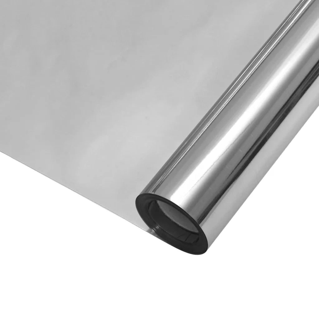Pellicola per Finestra Solare Riflettente Statica Argento PVC 3394733
