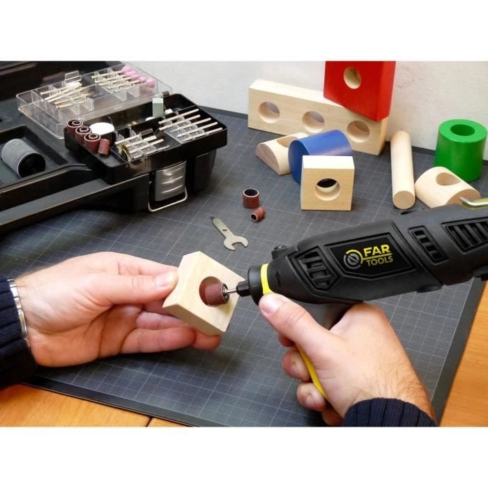 Mini smerigliatrice FARTOOLS DCP 170 - 170 W - variatore di velocità - cambio rapido dell'utensile - velocità 8000-35000 giri / min