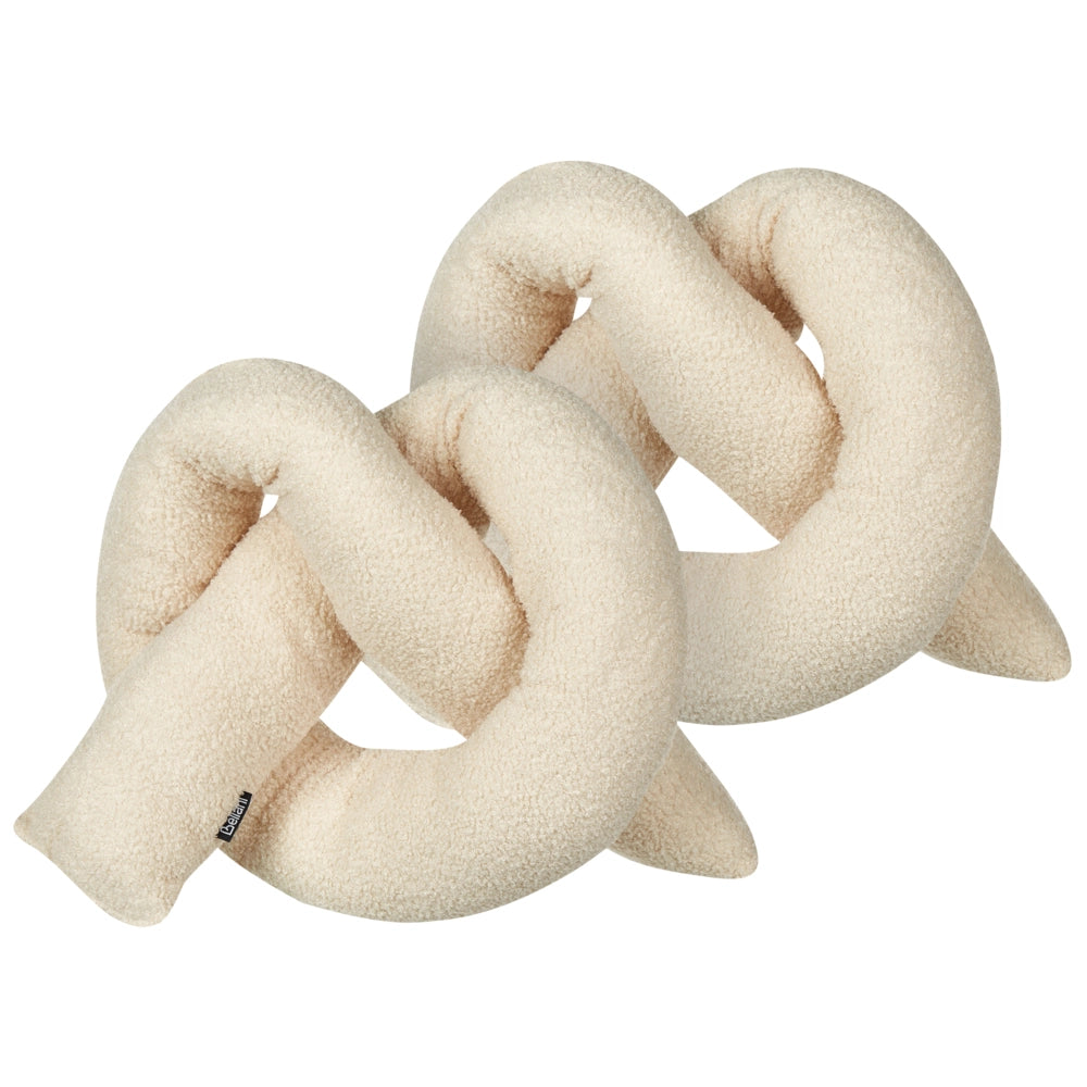 Set di 2 cuscini moderni in tessuto peluche beige 172 x 14 cm accessori decorazioni divano