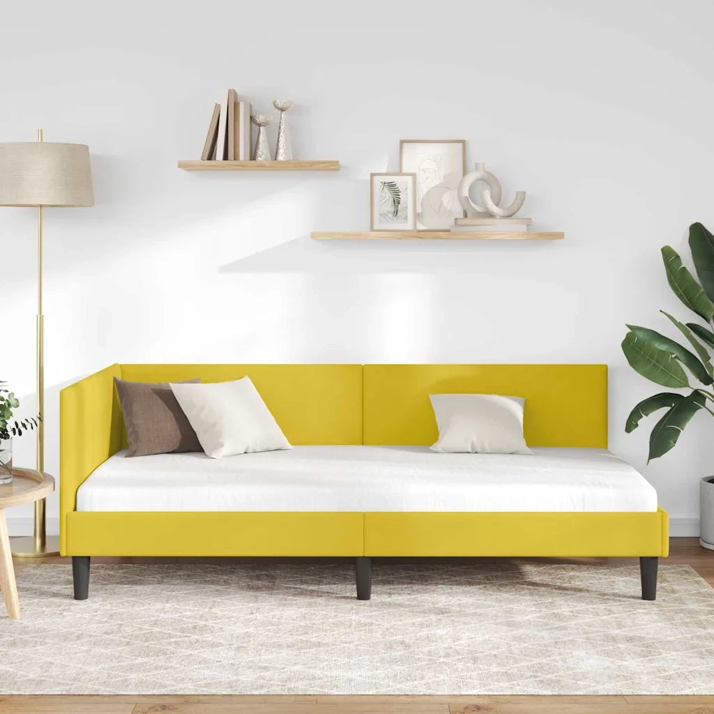vidaXL Cornice del letto ad angolo Altro Giallo 90 x 190 cm