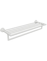 Mensola porta asciugamani doccia BIANCA in ottone bianco 55 x12 x26,5 cm