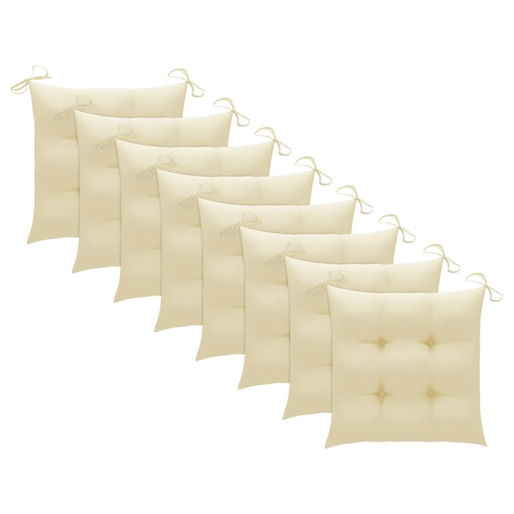Sedie da Pranzo da Esterni con Cuscini 8 pz Massello di Acacia cod mxl 7467