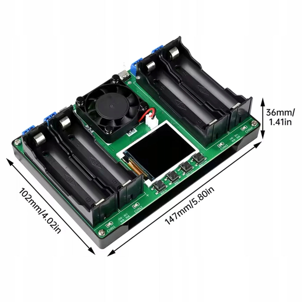 Tester e Caricabatterie VoltCheck Pro 4xUSB-C – 4 Canali Indipendenti | Misura Capacità | Display LED