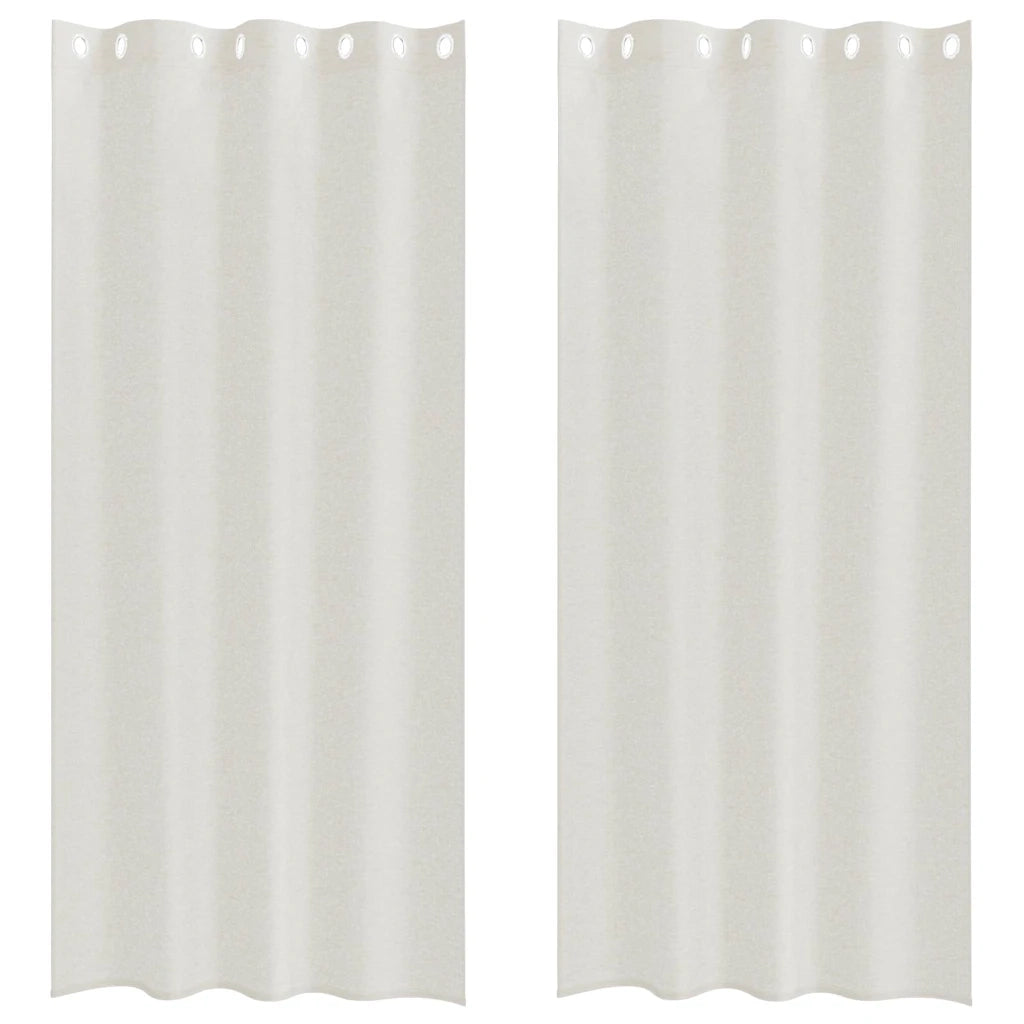 Tenda in Velo 2 pz Crema 245 x 140 cm Poliestere 4107990