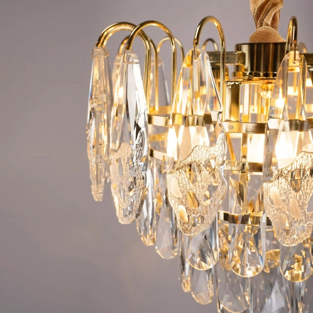 Lampada A Sospensione In Cristallo Swe080-cp 50cm Gold