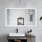 AICA Specchio da bagno  120 x 70 cm, dimmerabile, Funzione Memoria, antiappannamento, 3 colori