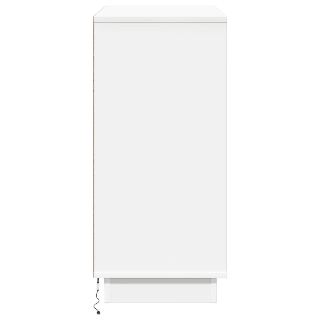 Mobile con LED Bianco 71x34,5x75 cm Legno Ingegnerizzato