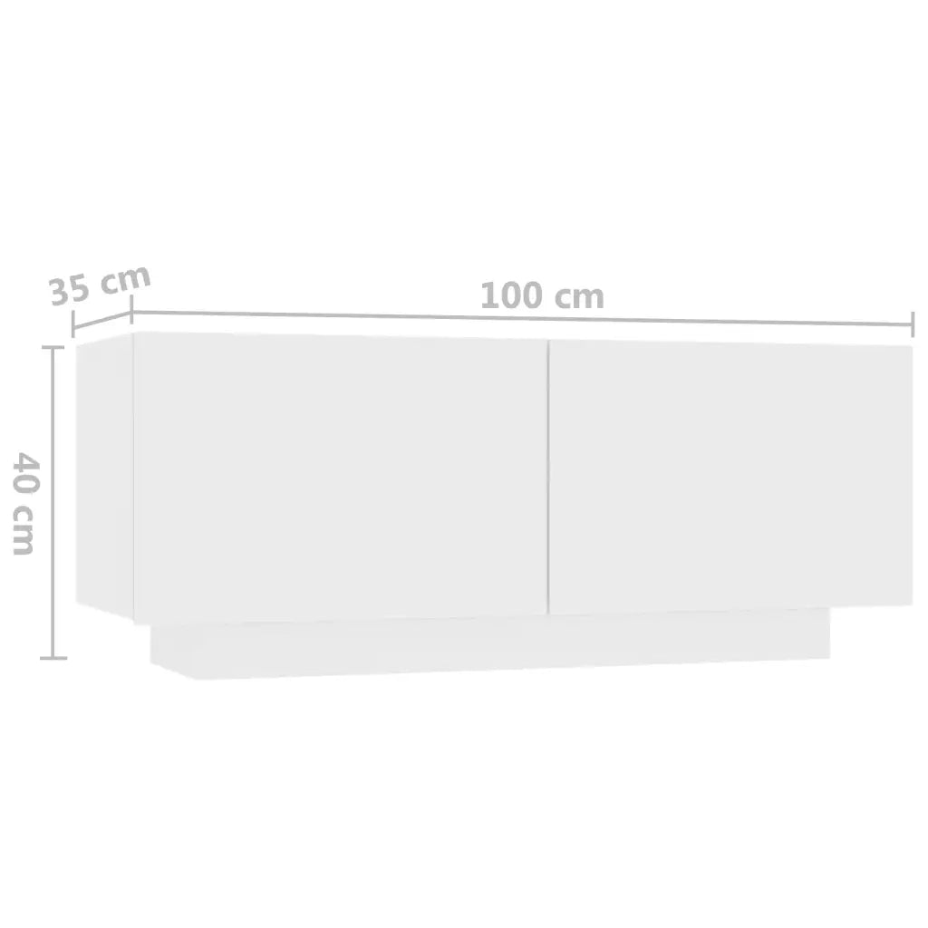 Mobile Porta TV con Luci LED Bianco 180x35x40 cm 3081897