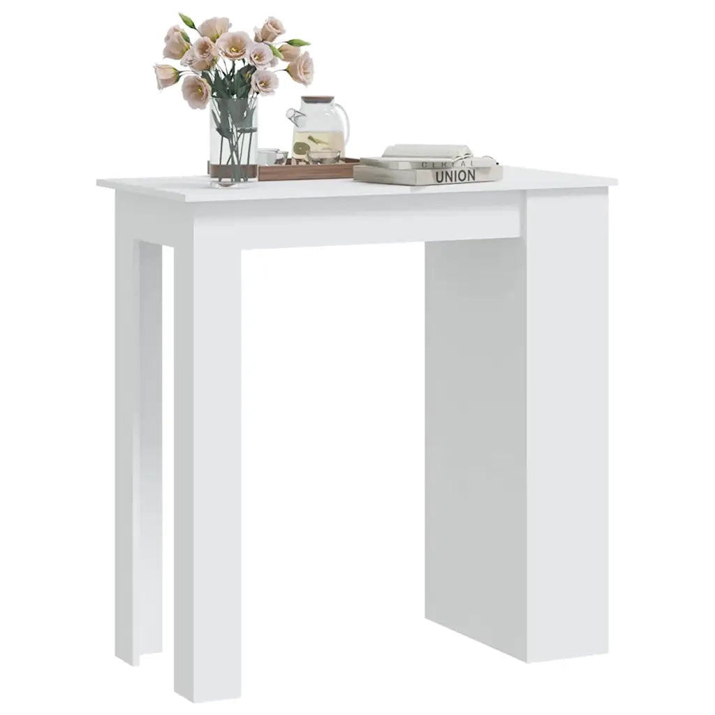 Tavolino da Bar con Mensole Bianco 102x50x103,5 cm Truciolato 809467