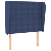 Testiera | Testata ad Orecchio Blu 103x23x118/128 cm in Tessuto