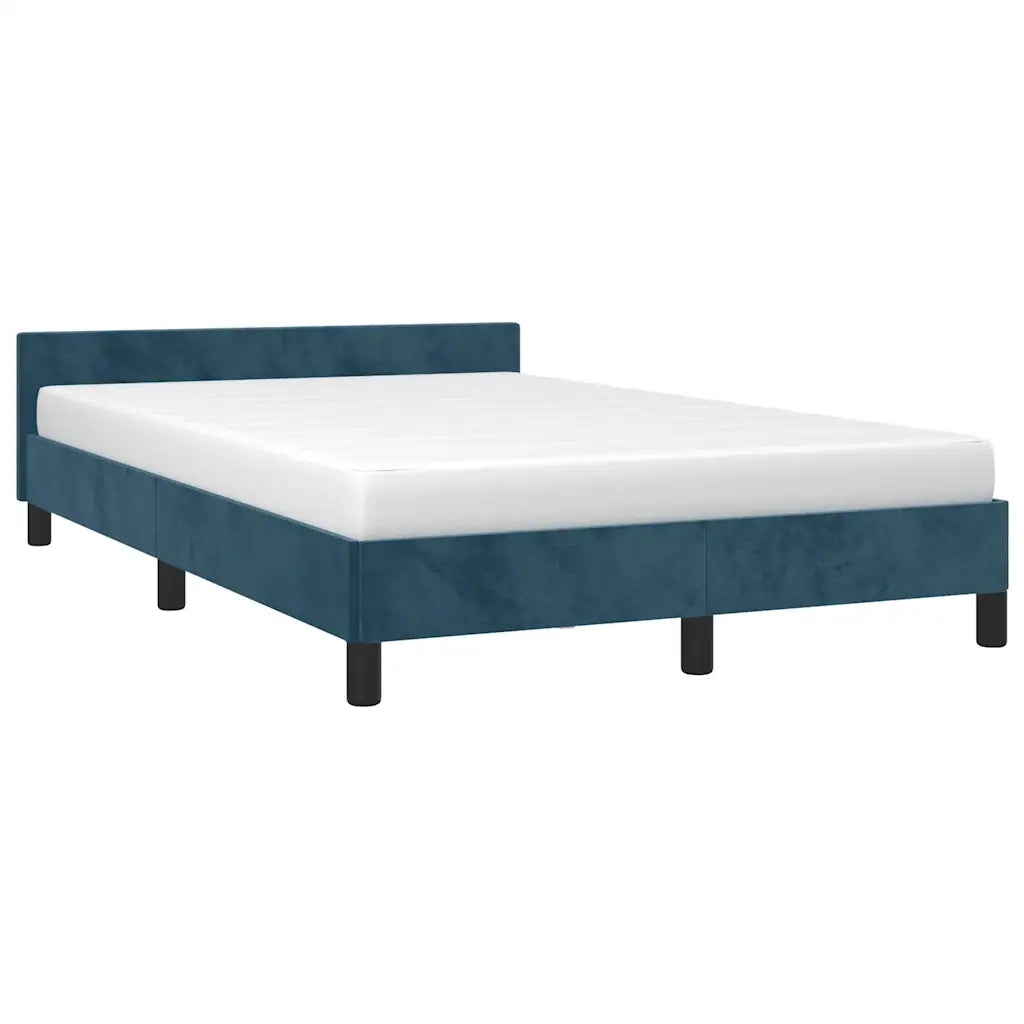 Giroletto senza Materasso Blu Scuro 120x200 cm in Velluto 347565