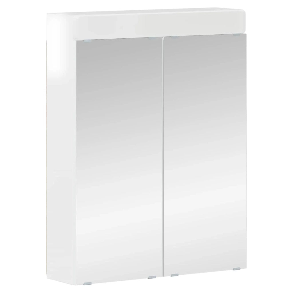 Mobiletto per specchio da bagno con porta TULUM Bianco Lucido 880365