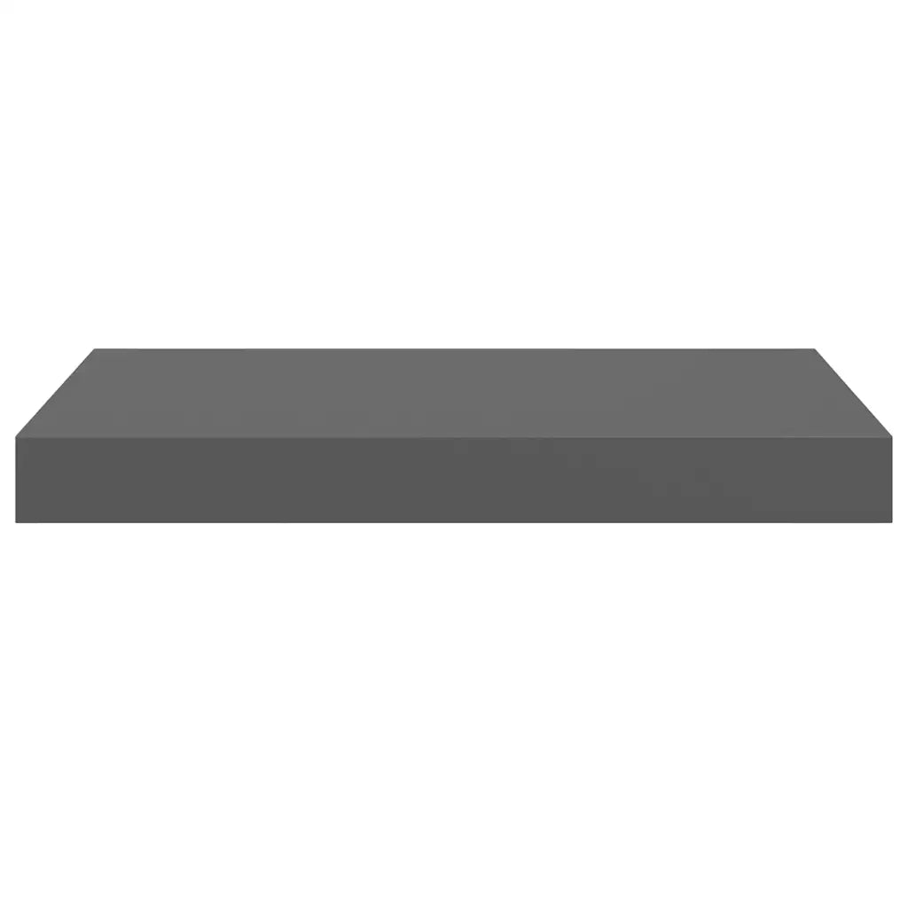 Scaffali a Parete 2 pz Grigio Lucido 40x23x3,8 cm in MDF 323785