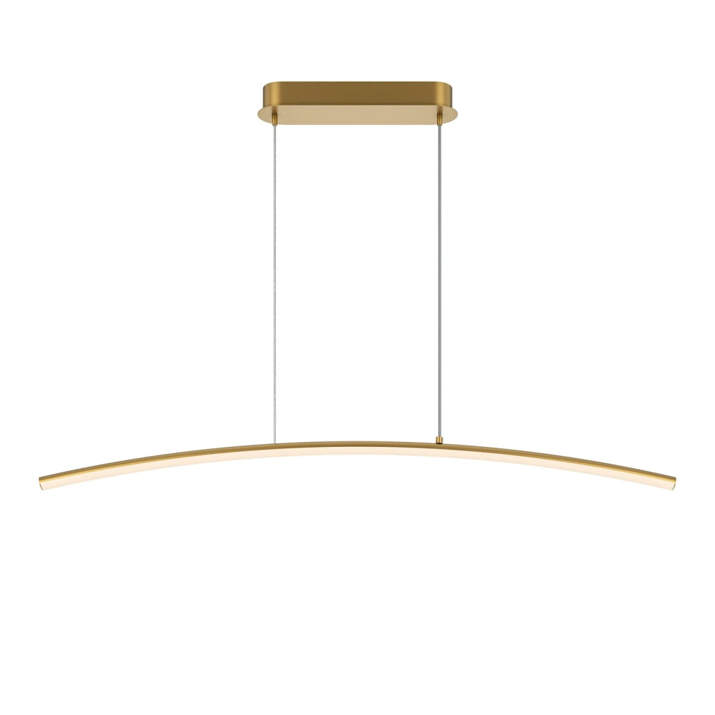 Maytoni Lampadario moderno Curve 1 luce LED integrato ottone metallo