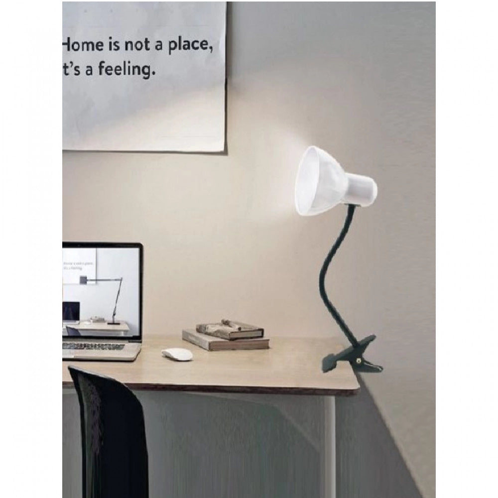 Trade Shop - Lampada Snodabile Da Scrivania Luce Tavolo Braccio Flessibile Orientabile Pinza -
