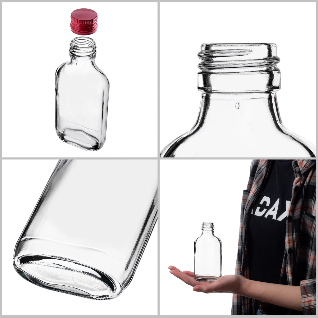 KADAX Flask Bottle 100ml Con Tappo Rosso 10pz.