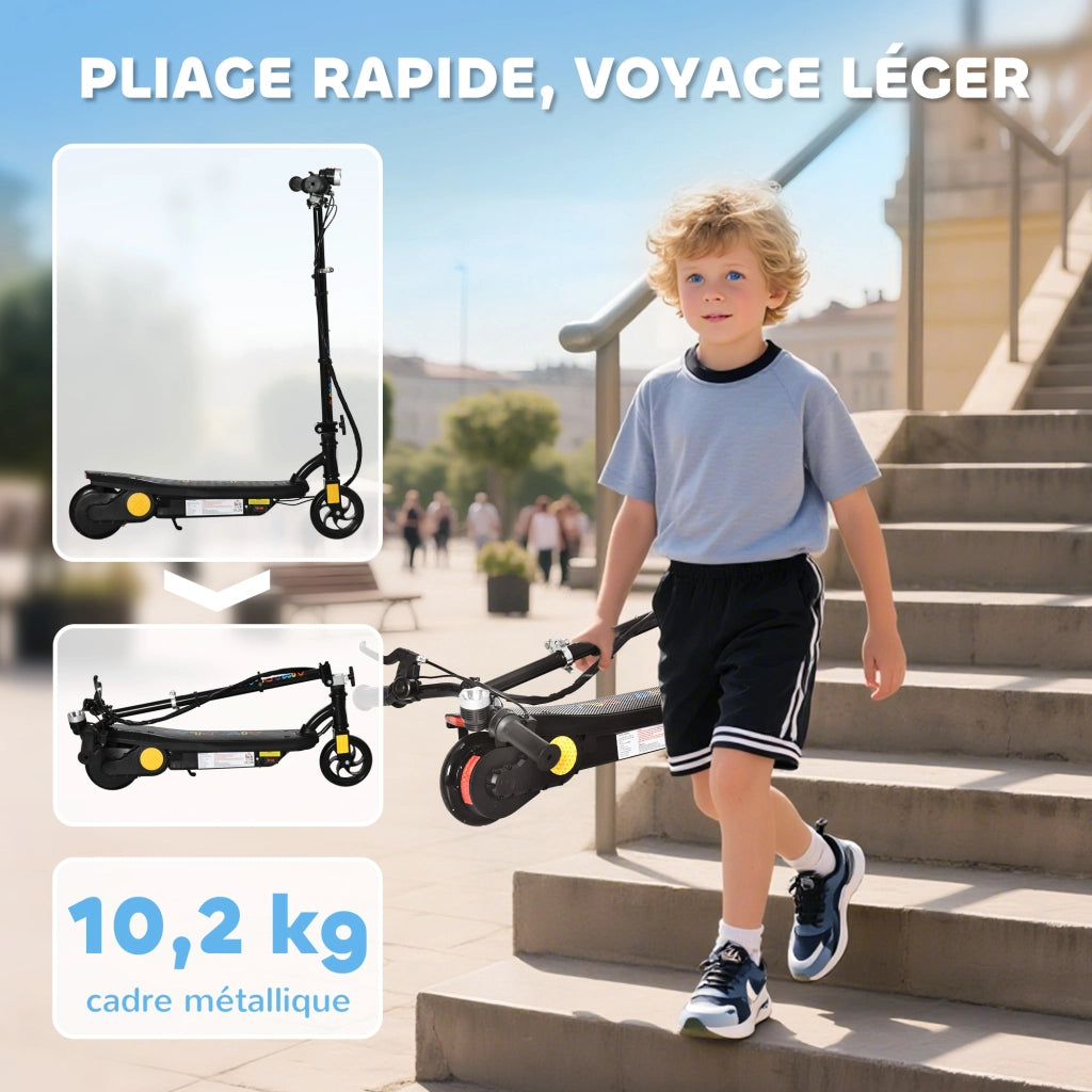 Trottinette elettrica pieghevole per bambini ¨C zephmum ¨C 120W 12km/h nero