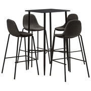 Set da Bar 5 pz in Tessuto Grigio Scurocod mxl 71335