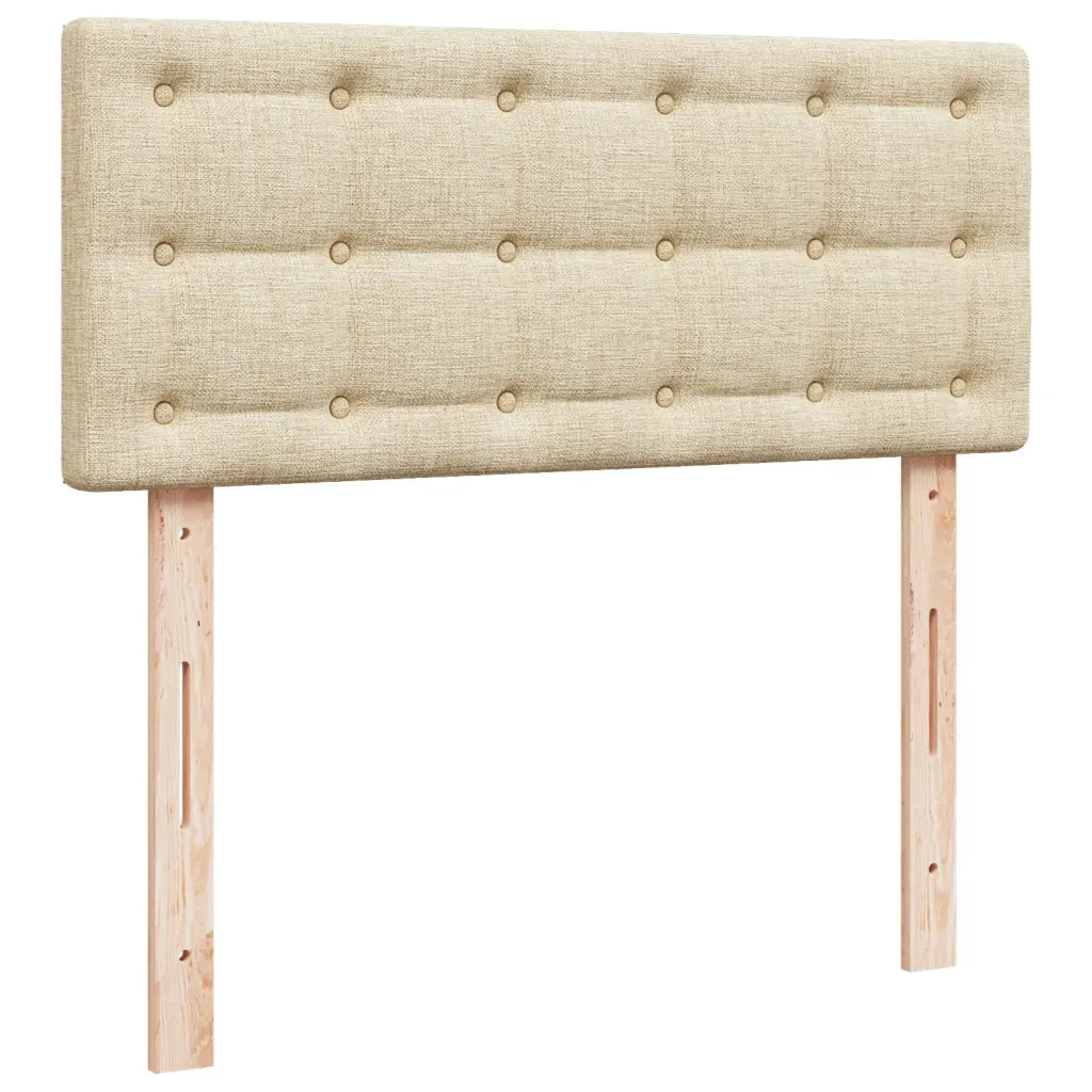Giroletto a Molle con Materasso Crema 120x190 cm in Tessuto 3285846