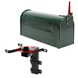 Cassetta postale americana a parete in acciaio zincato verde con supporto di montaggio