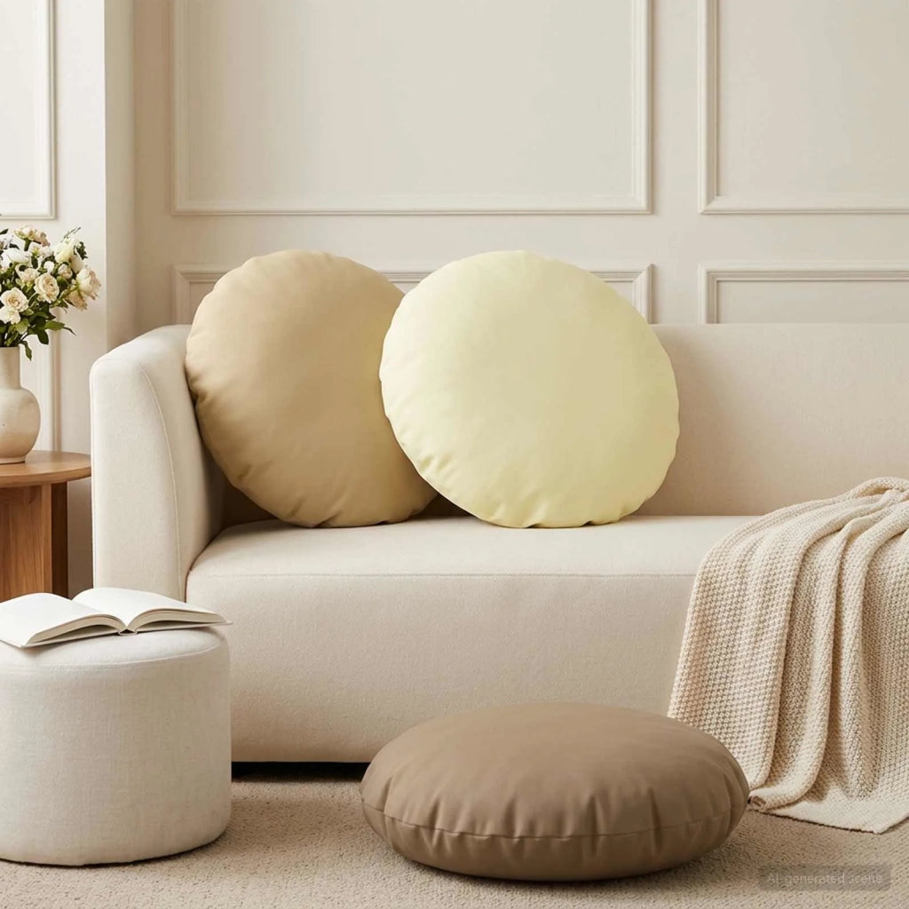 Cuscino con cuscino HEERLEN 6 pz Beige Poliestere 929794