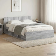 Telaio del letto con storage Sonoma grigio 160 x 200 cm 3433402