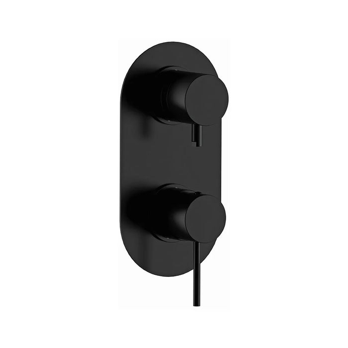 Miscelatore incasso doccia con deviatore a tre vie e tre posizioni nero opaco serie X Style