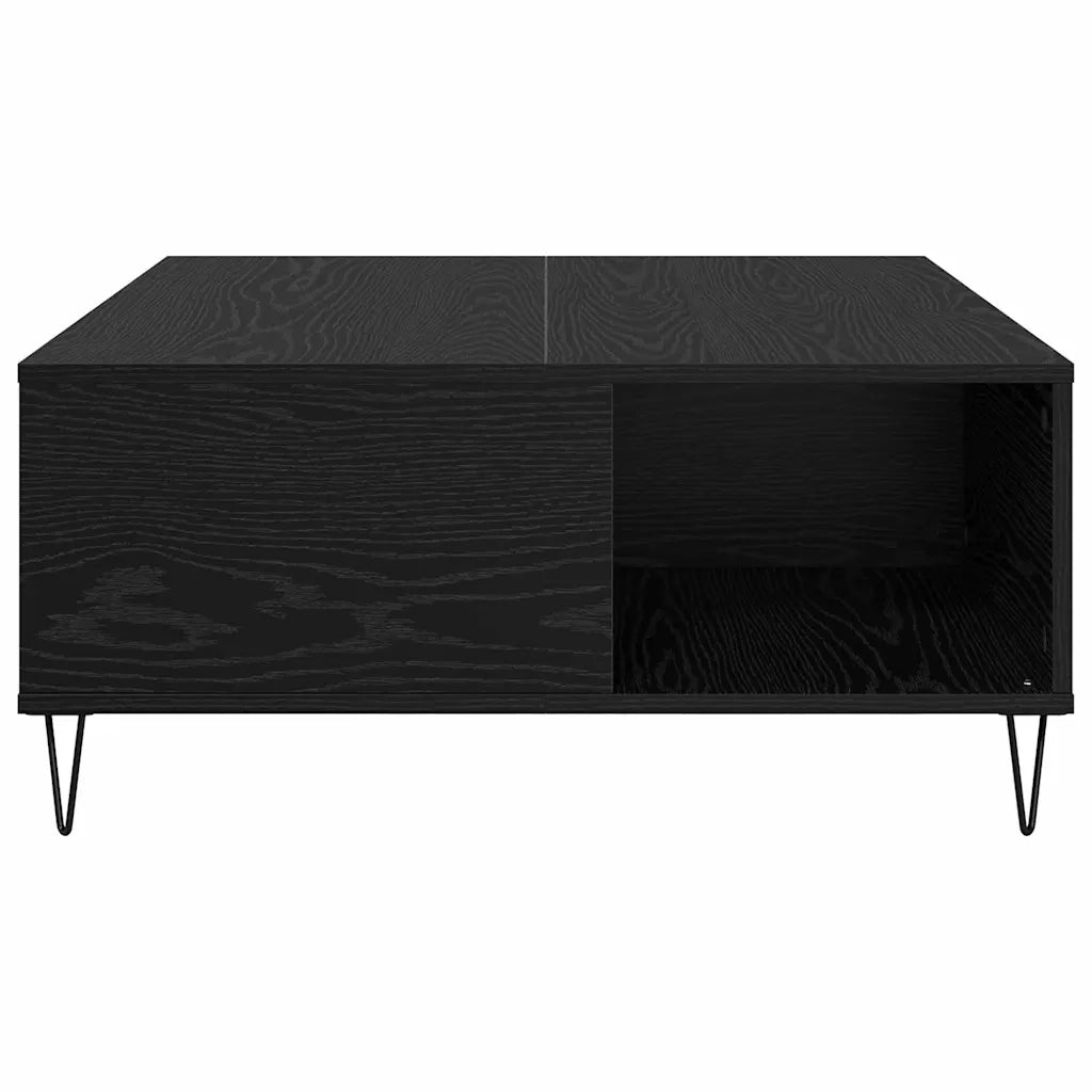 Tavolino da salotto Rovere Nero 80 x 80 x 36,5 cm 881668