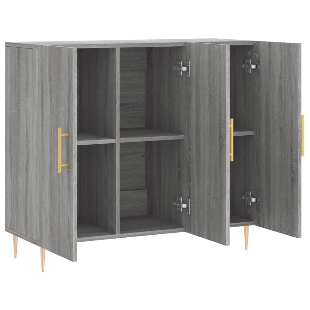 Buffet credenza cassettiera armadio mobile contenitore organizer cucina soggiorno Sonoma 90 x 34 x 80 cm legno ingegnerizzato grigio 02_0036549