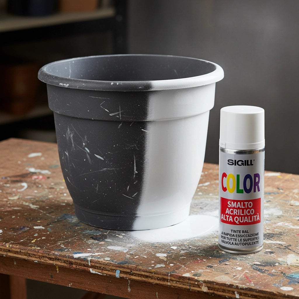 Color smalto acrilico spray di alta qualità per tutte le superfici 400 ml *** colore- giallo traffico - ral 1023, co...