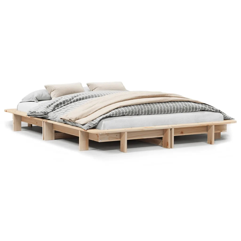 Letto senza Materasso 120x190 cm in Legno Massello di Pino 850677
