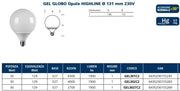 Lampada ai l.fredda fluor. globo gel301c2 e27 23w compatte decor