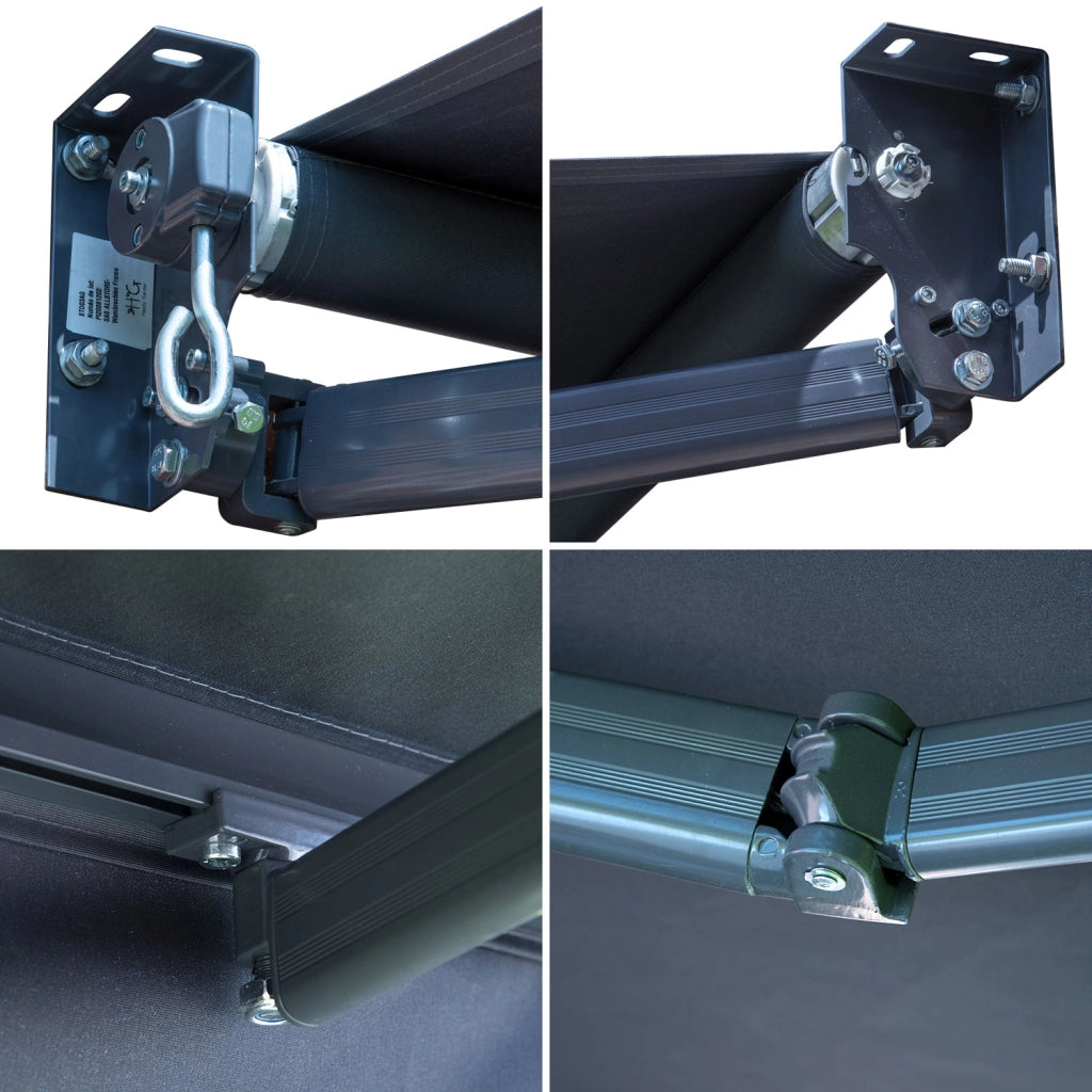 Tenda SAULE 2,95 × 2,5m - Tessuto antracite e struttura grigia