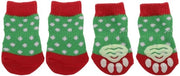 Set di 4 calze antiscivolo per cani con protezione della zona posteriore - misura S - calze in silicone - materiale warm polyester