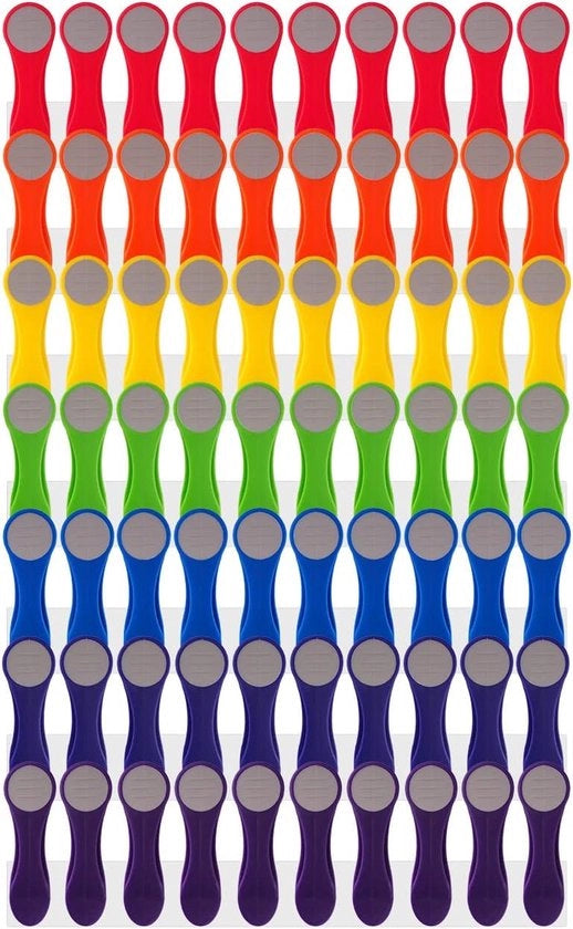 Set di spazzole per bucato - 70 pezzi - colorati - piume in acciaio inossidabile - maniglia morbida - grigio chiaro - imballaggio eco-friendly