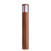 FACADO II ROUND Lampione LED E27 impermeabile IP65 palo luminoso moderno luce esterni giardino viale villa 230V 65cm Corten diffusore opaco