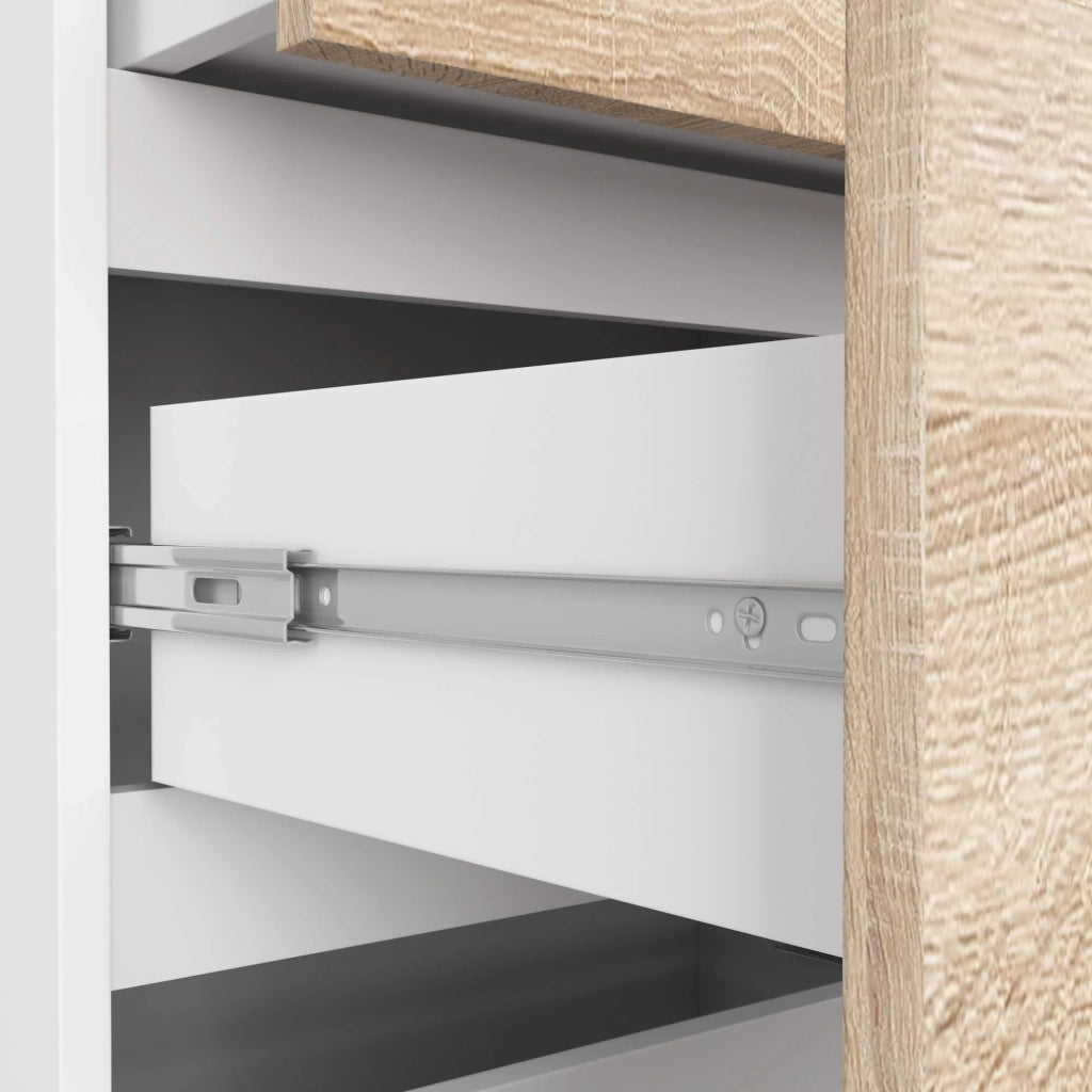 Libreria AKORD R60 Bianco, Sonoma Quercia 60 cm 3 cassetti 60x35x180 cm
