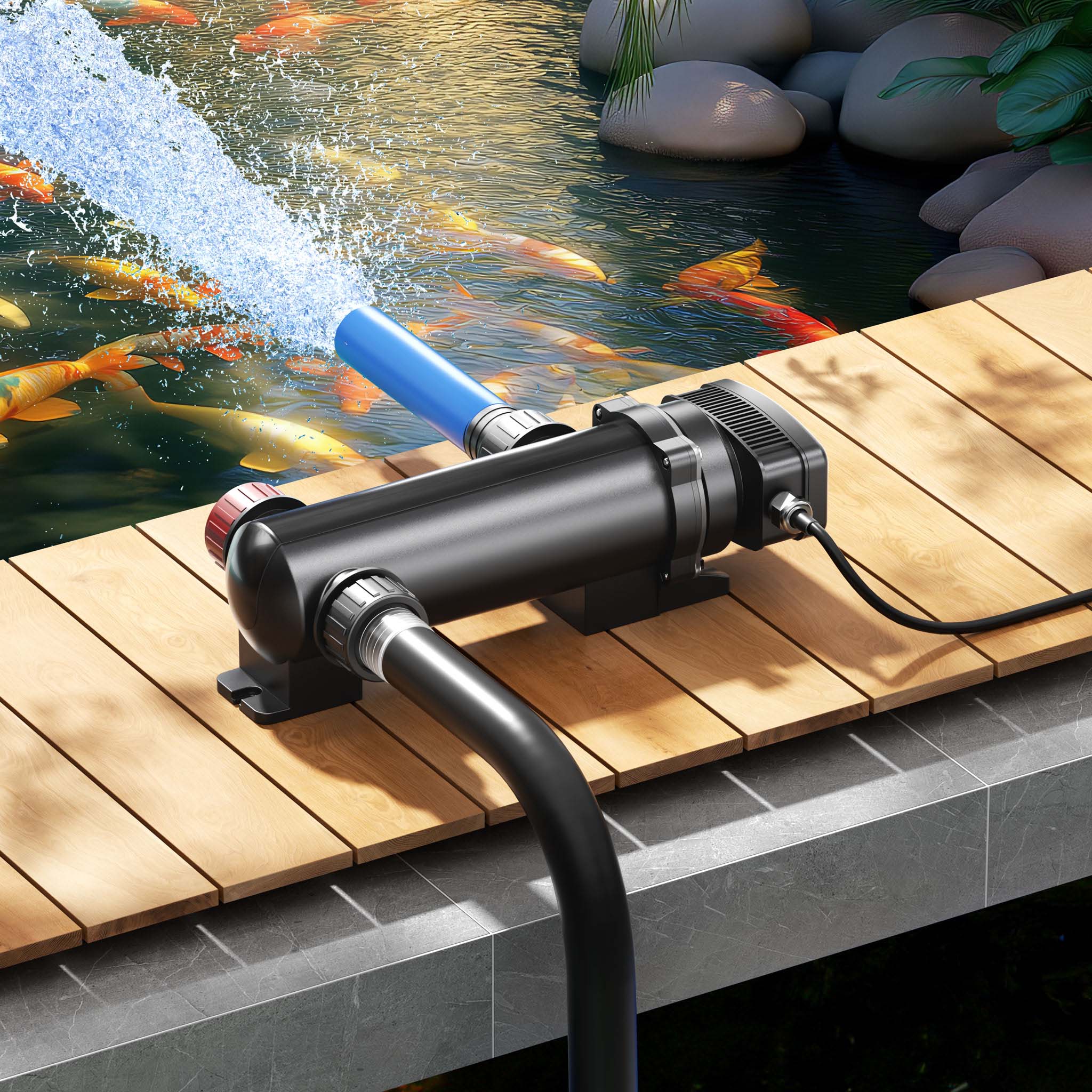 CUV-318 Chiarificatore acqua per laghetti Filtro luminoso 18W