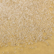 Kralen Transparanti 3mm per Riga 3600 Stuks/100 Gram, 8/0 Kralen Vetrose per la Creazione di Gioielli, Bracciali, Collane e Orecchini (Transparente)