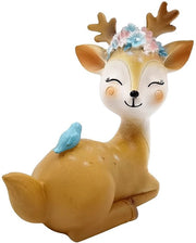 Decorazione figurativa con cervi - Pannelli decorativi a mano - Mini ornamenti - Effetto tridimensionale - Dono carino - 11 x 9,5 cm - Statua cervo