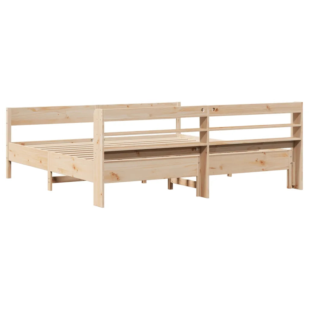 Letto senza Materasso 180x200 cm in Legno Massello di Pino