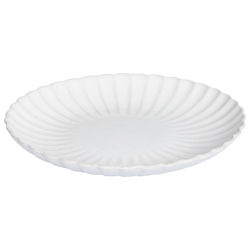Set di 4 piatti da contorno in gres porcellanato bianco fatti a mano con smalto reattivo Perfetti per dessert cucina e sala da pranzo