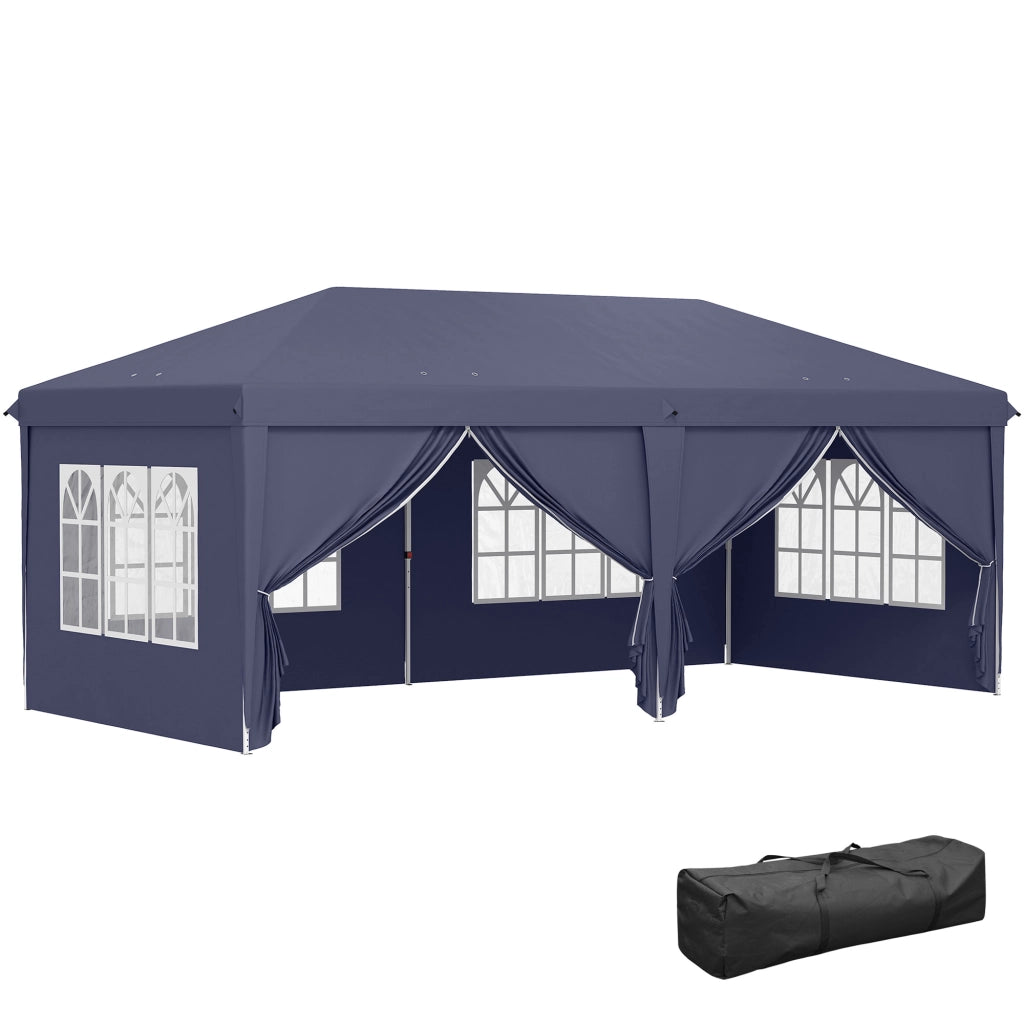 Tenda da giardino pieghevole ¨C zephmum ¨C blu 6x3x2.7 m