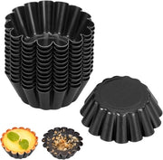 Mini forme per torte 63 x 24 cm metalliche - 12 pezzi per piccole forme per tartelette - teglia per torte tartelette - forma per fruitcake - forma per dolci al cioccolato - forme per quiche - forme per muffin tartelette.