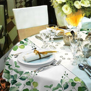Tappeto da tavolo rotondo, 150 cm, impermeabile, motivi floreali, stile rurale, impermeabile, facile da pulire, con fermacucina, per sala da pranzo, outdoor, giardino, tavolo da salotto, da cena