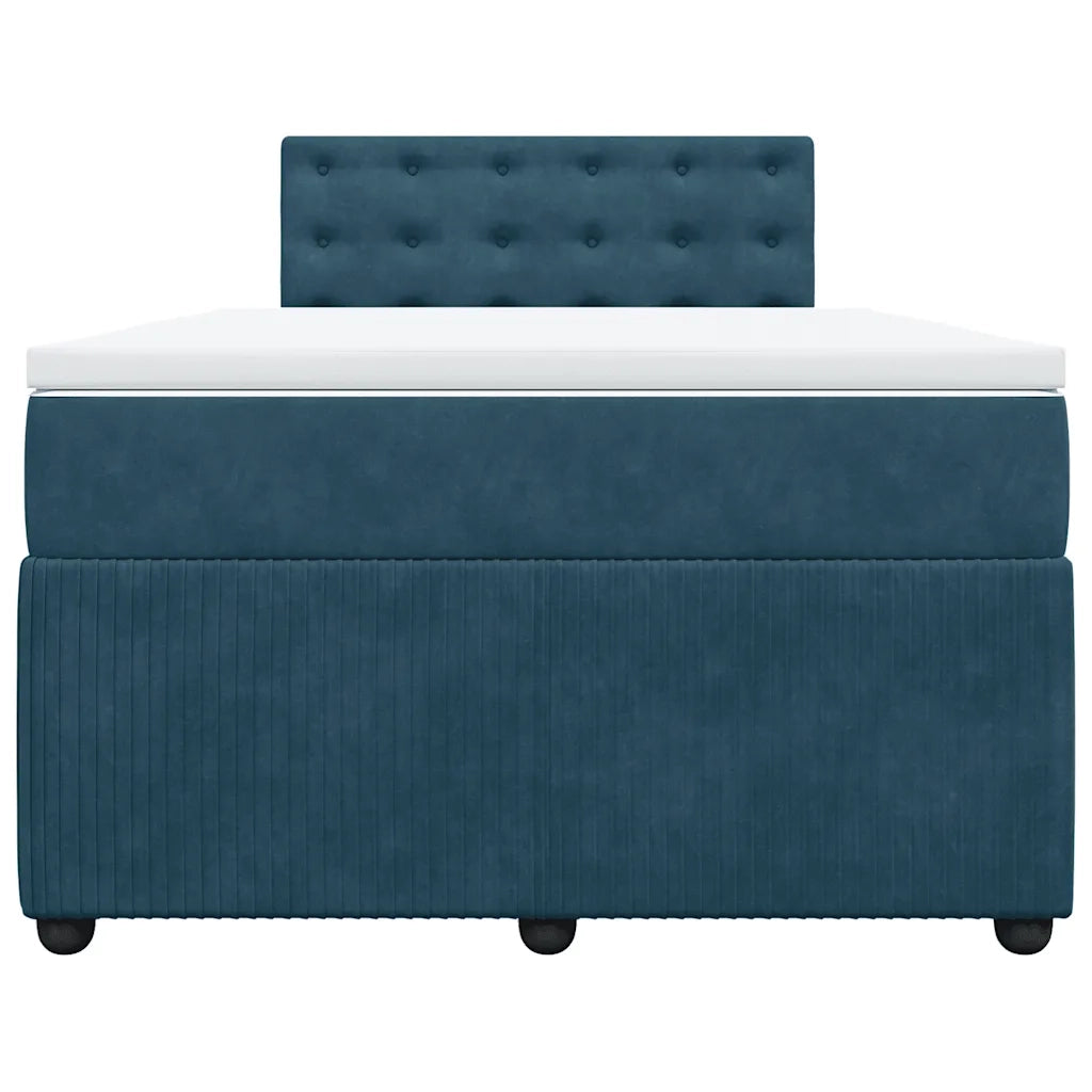 Giroletto a Molle con Materasso Blu 120x190 cm in Velluto 3287702